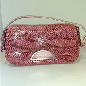 Christian Dior Python Pink Handbag